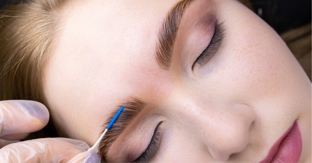 Eyebrow lamination before and after results at Iconic Brow N Wax beauty salon in Deception Bay QLD